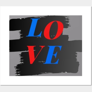 love red and blue Posters and Art